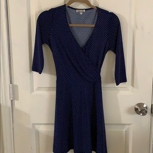 Blue polka dot dress